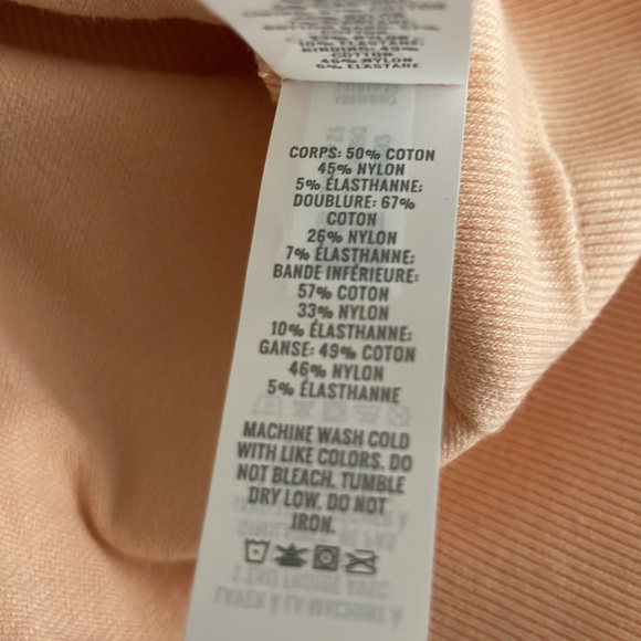 Sz M women American Eagle offline by  aerie high neck sports bra peach - Picture 5 of 5
